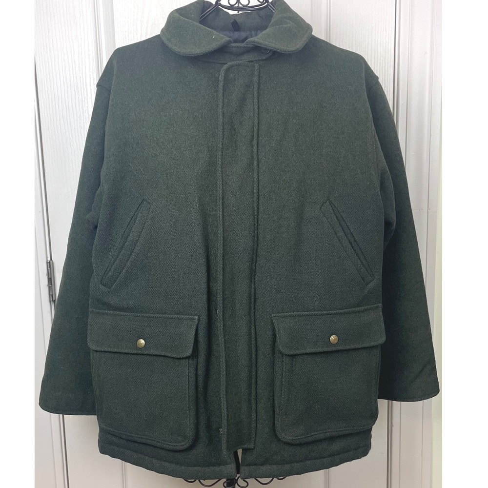 L.L. Bean Vintage Mens Maine Guide Wool Cruiser FIeld Utility Jacket Green Large